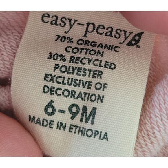 Easy Peasy Baby Girl Pink Flower Outfit Shirt and Pants Comfy size 6-9 months #1 - Picture 4 of 4